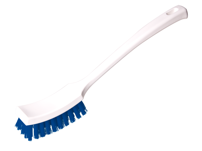 Hygiene Stielbürste lang m. blauen Borsten